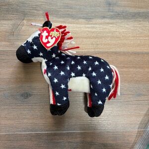 Vintage (2000) Ty Beanie Baby “Lefty 2000” the Donkey w/Tag 6” Plush Toy